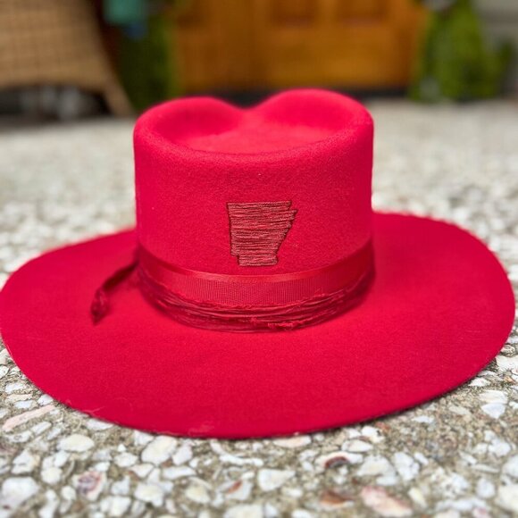 Grand Central Custom Red Felt Wide Brim Western Hat 7 1/4 main image 9
